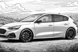ABS Carbon-Look Spiegelkappen Gehäuse f Ford Focus MK4 ST Edition » RS 2019-2024