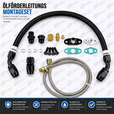 Turbo Ölzulauf Ölrücklauf Set Stahlflex Kit GT28 GT30 K03 K04 T3 T4 TD05 Ölwanne