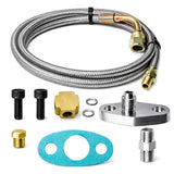 Turbo Ölleitung Ölzulauf Rücklauf Stahlflex Turbolader GT28 GT30 K03 K04 T3 T4